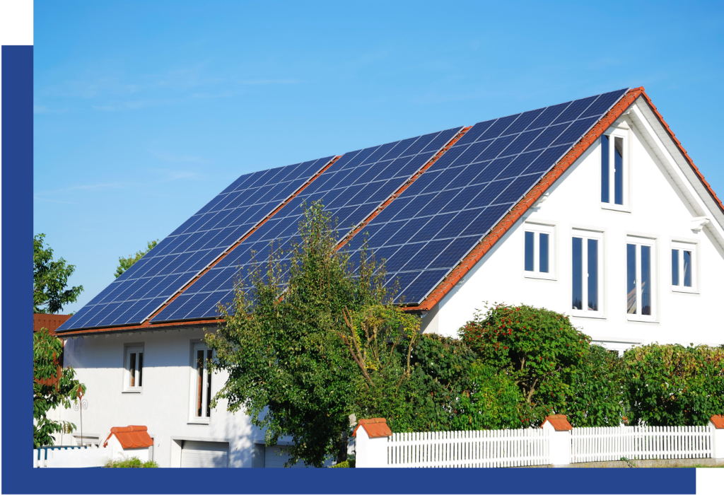 Solar panels on a east coast residential house