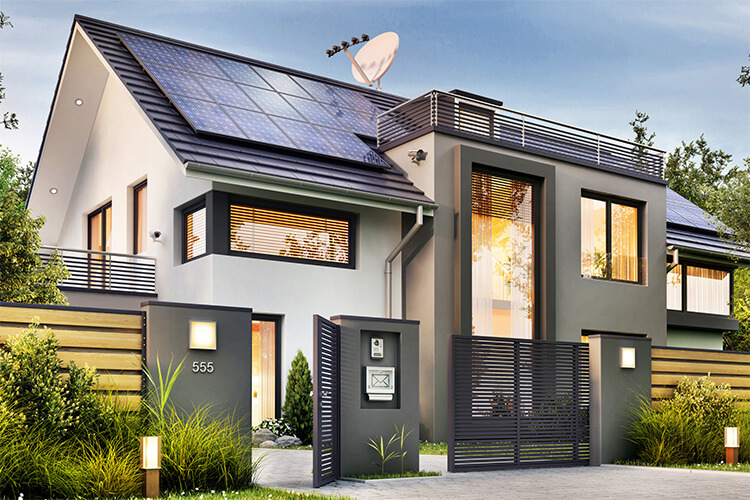 a New York residential smart home with Surf Clean Energy solar panels