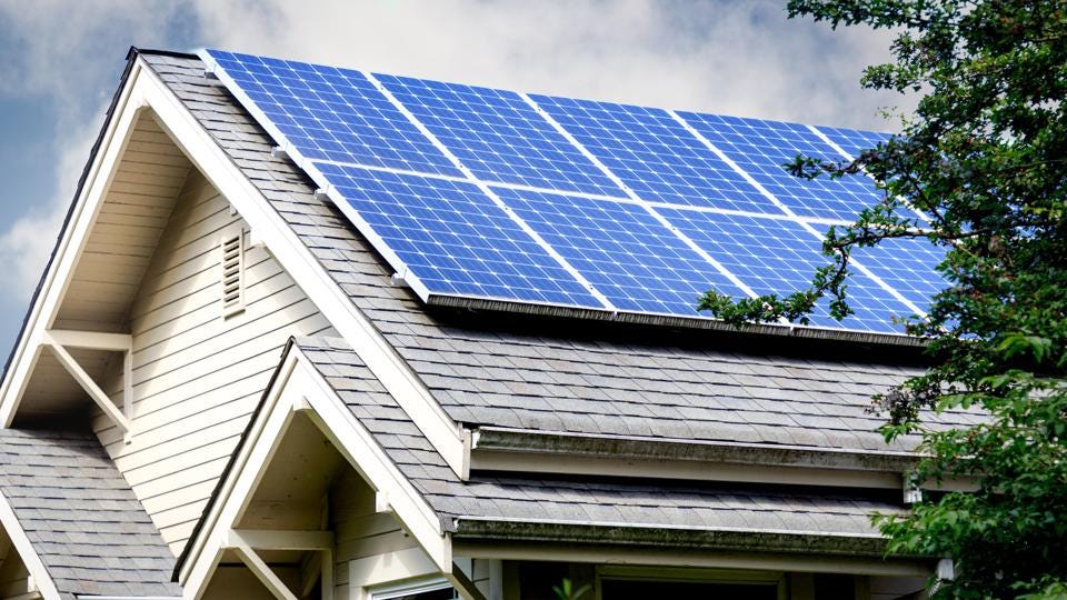 solar panel array in New York residents